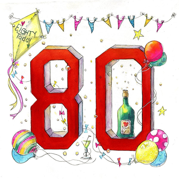 80th Birthday Greeting Card