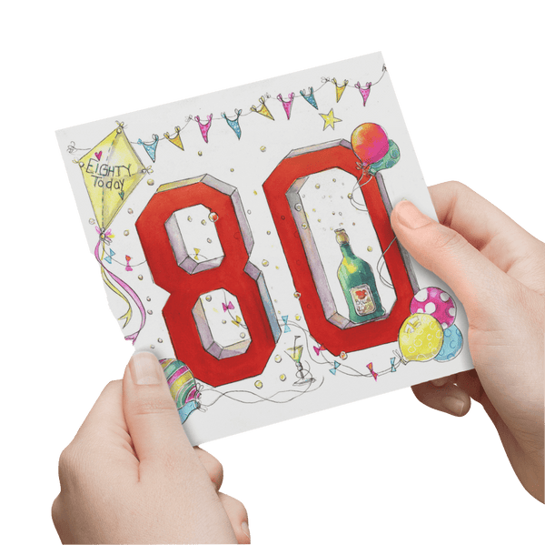 80th Birthday Greeting Card