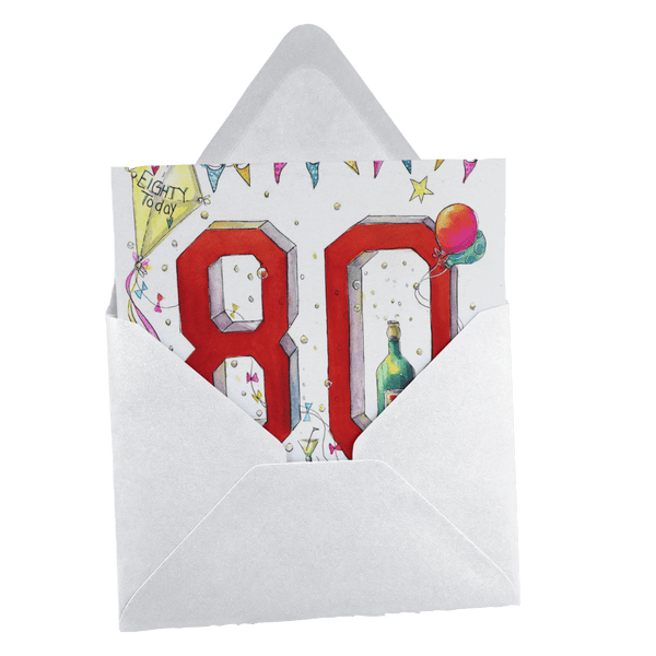 80th Birthday Greeting Card