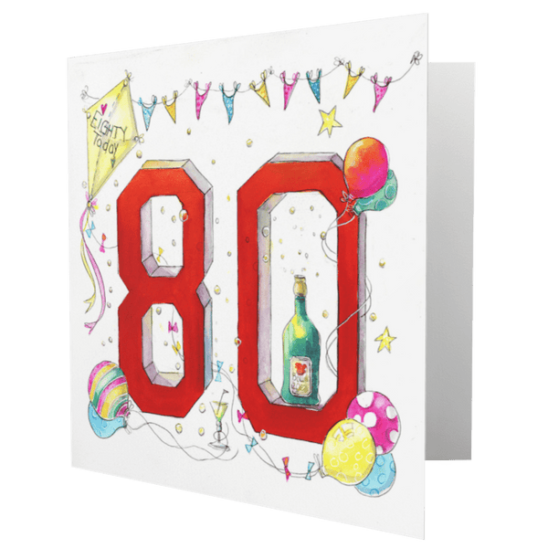 80th Birthday Greeting Card