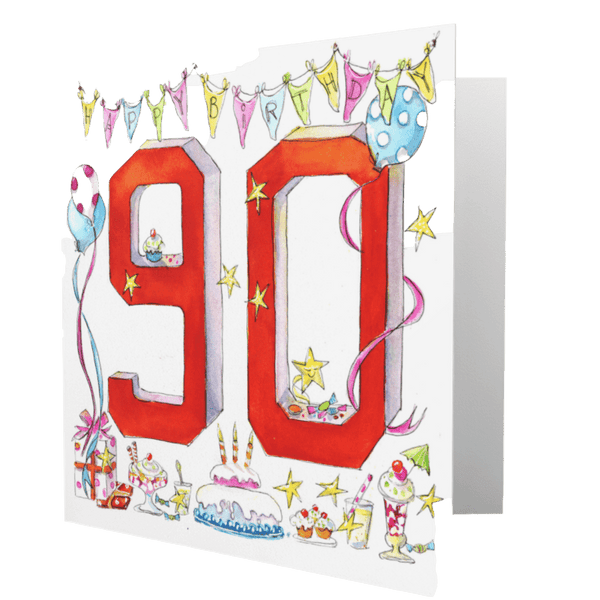 90th Birthday Greeting Card