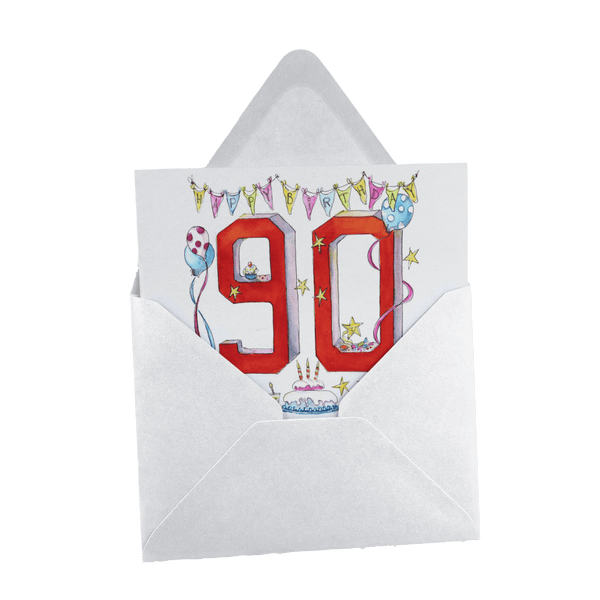 90th Birthday Greeting Card