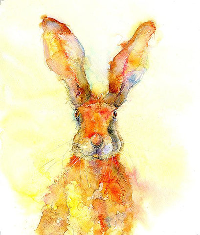 Golden Brown Hare Print