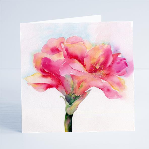 Amaryllis Flower Card