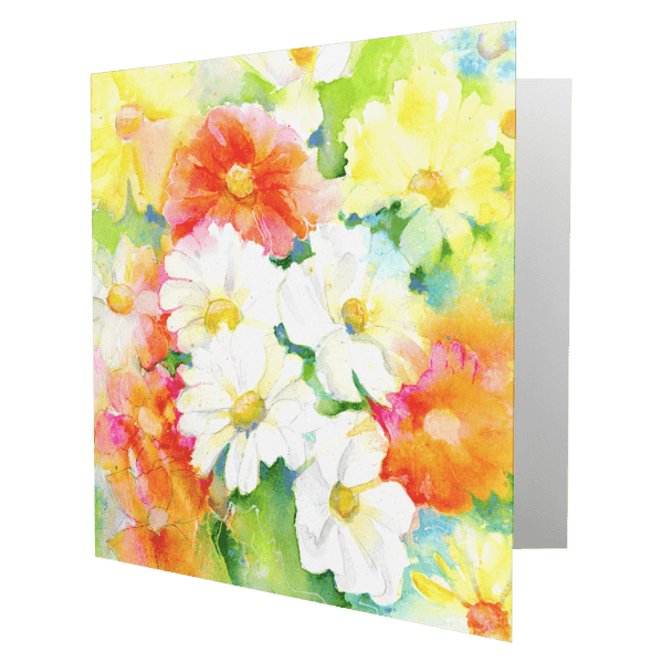 Daisies Flower Card