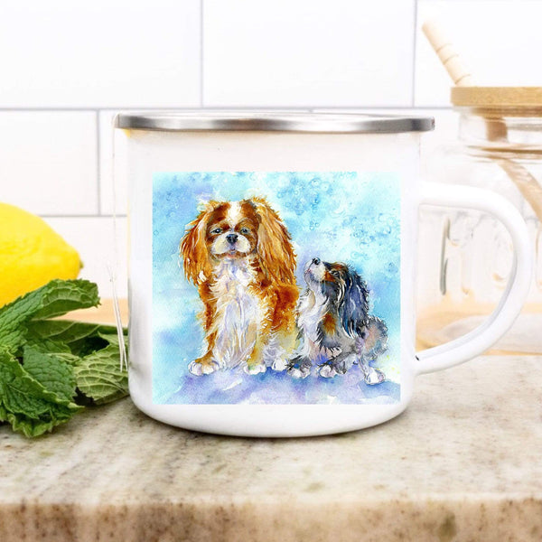 King Charles Spaniel Dog Enamel Mug