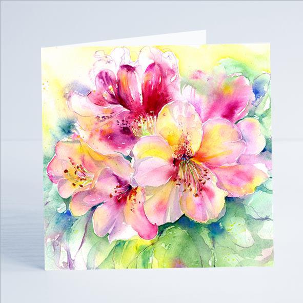 Rhododendron Flower Card-Sheila Gill Fine Art