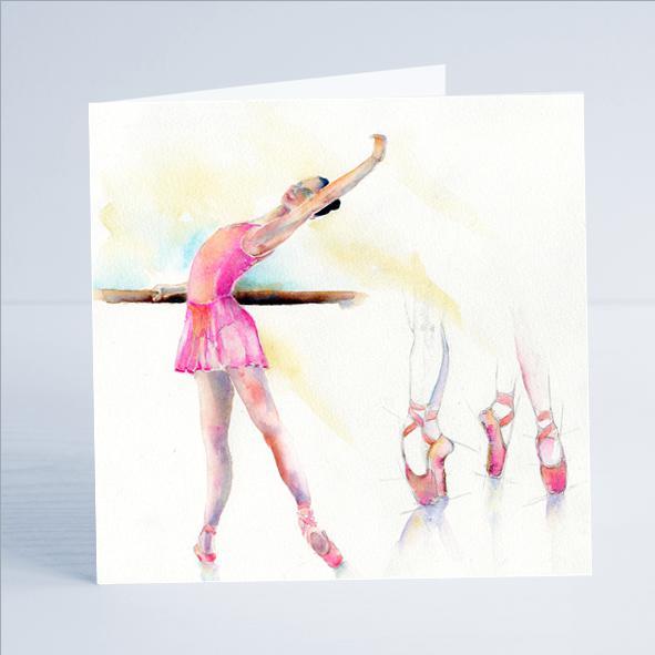 Ballet - At the Bar - Card-Sheila Gill Fine Art