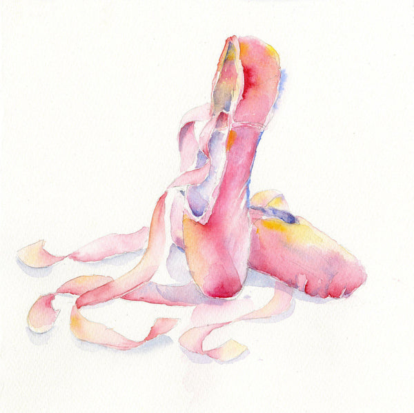 Ballet Slippers - Card-Sheila Gill Fine Art