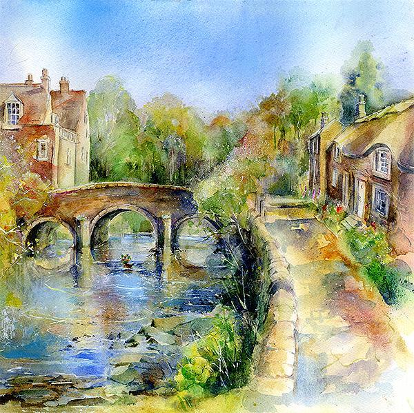 Baslow Bridge Card-Sheila Gill Fine Art