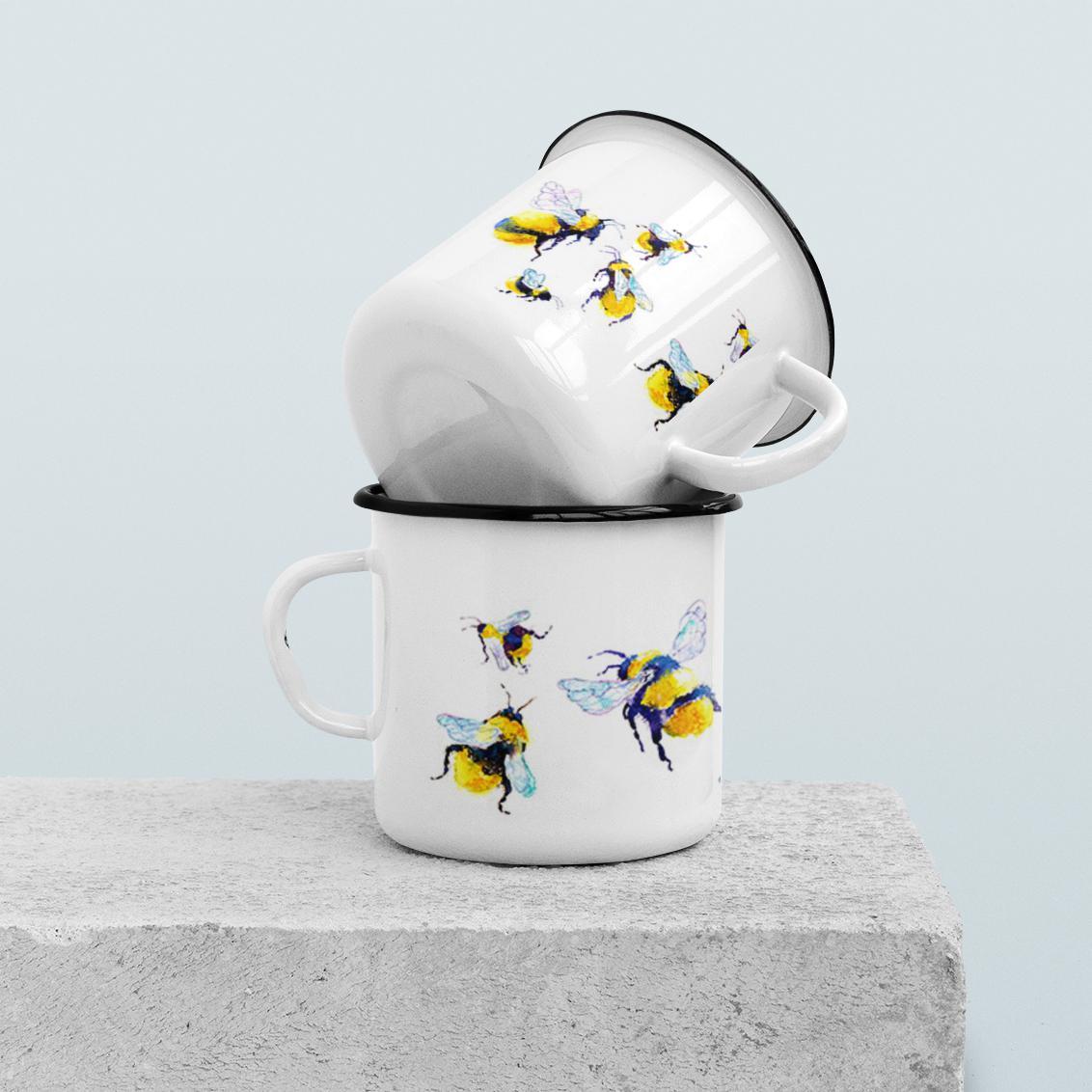 Bees -  Enamel Mug