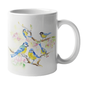 Birds Blue Tits Ceramic Mug