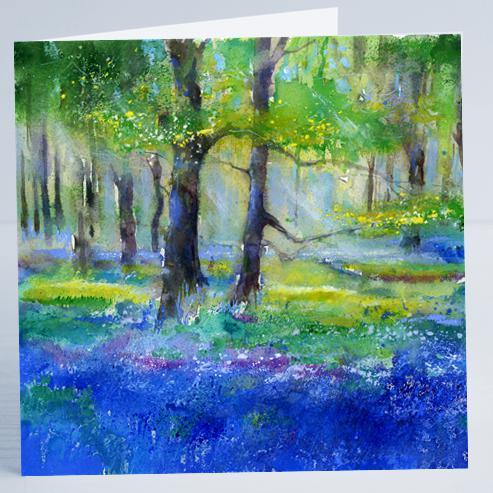 Bluebell Woods - Card-Sheila Gill Fine Art