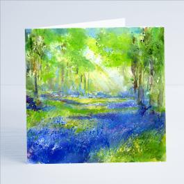Bluebell Woods Card-Sheila Gill Fine Art