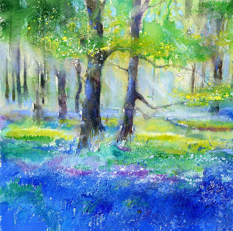 Bluebell Woods - Card-Sheila Gill Fine Art