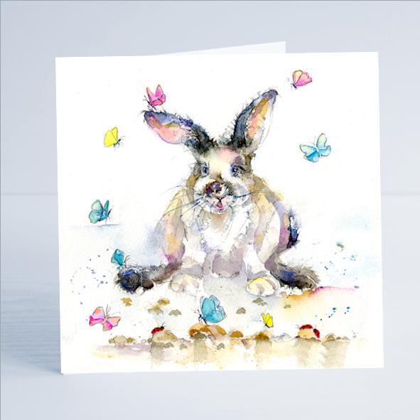 Bunny Rabbit Card-Sheila Gill Fine Art