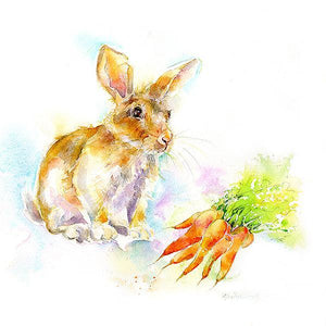 Bunny Rabbit Card-Sheila Gill Fine Art