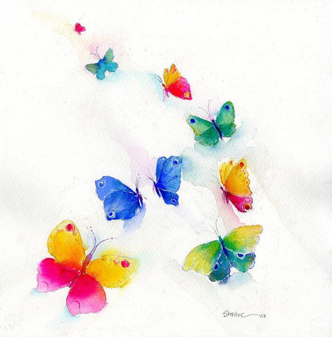 Butterflies Card-Sheila Gill Fine Art