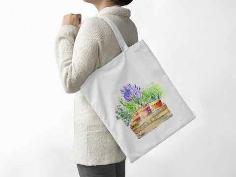 Flower - Herbs - Tote Bag