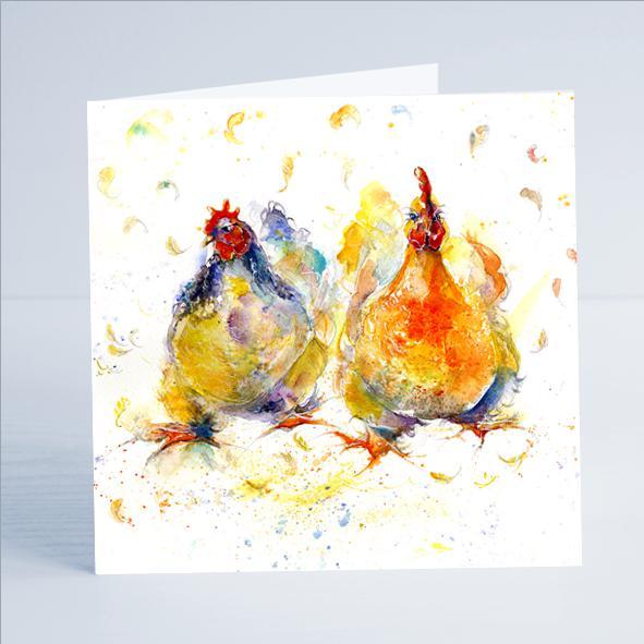 Chicken Card-Sheila Gill Fine Art