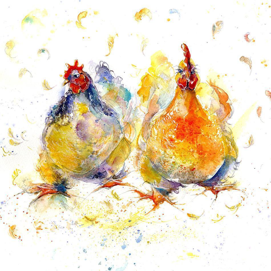 Chicken Card-Sheila Gill Fine Art