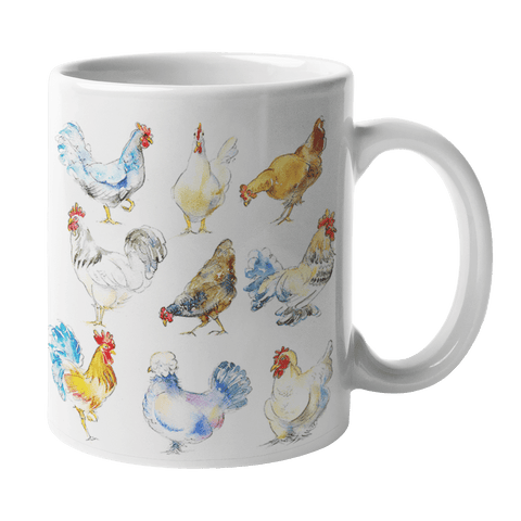 Chicken Ceramic Mug Pecking Order