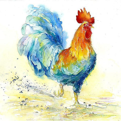 Cockerel Card-Sheila Gill Fine Art