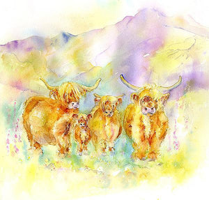 Highland Cow Card-Sheila Gill Fine Art