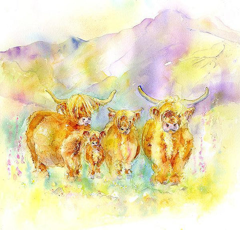 Highland Cow Card-Sheila Gill Fine Art