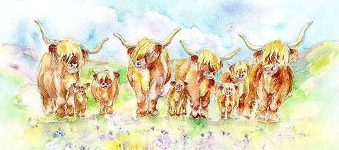 Cows Highland Print
