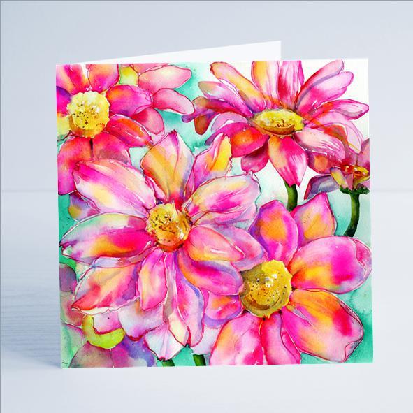 Daisy Flower Card-Sheila Gill Fine Art