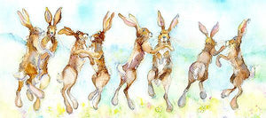 Dancing Hares  Print