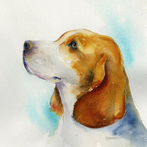 Beagle Dog Card-Sheila Gill Fine Art