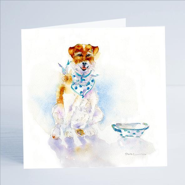 Jack Russell Dog Card-Sheila Gill Fine Art