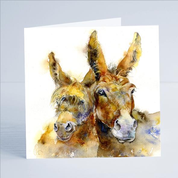 Donkey Greeting Card-Sheila Gill Fine Art