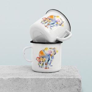 Elephants -  Enamel Mug