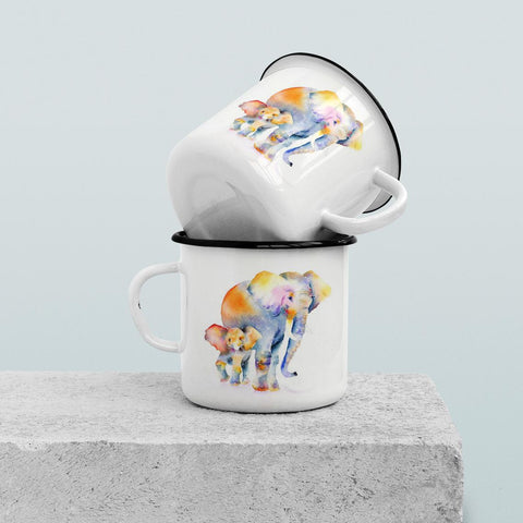 Elephants -  Enamel Mug