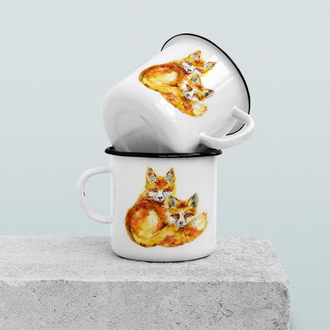Foxes - Enamel Mug