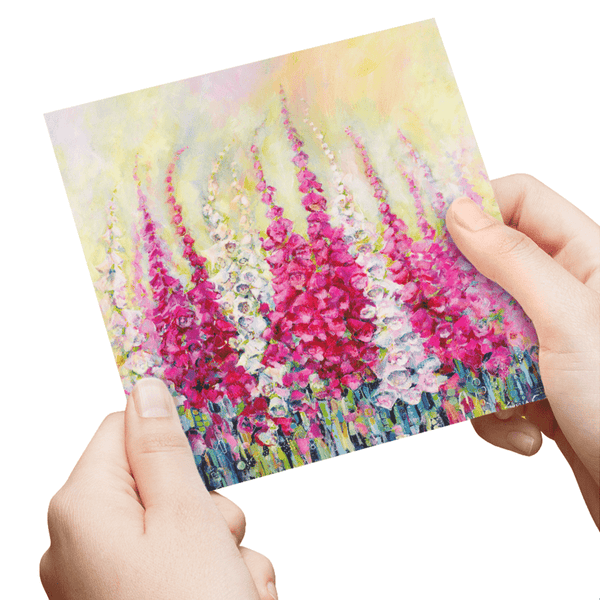Foxgloves Flower Greeting Card