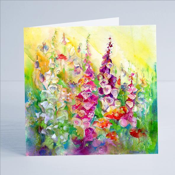 Garden Flowers Card-Sheila Gill Fine Art