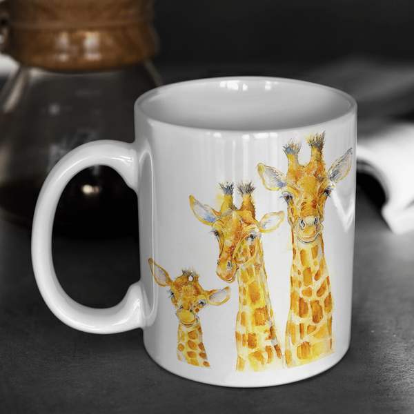 Giraffe Family Ceramic Mug