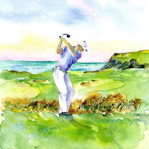 Golf Links Card-Sheila Gill Fine Art