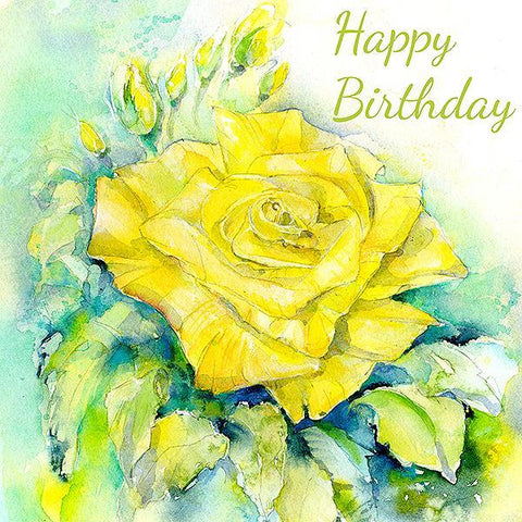 Happy Birthday, Flower - Card-Sheila Gill Fine Art