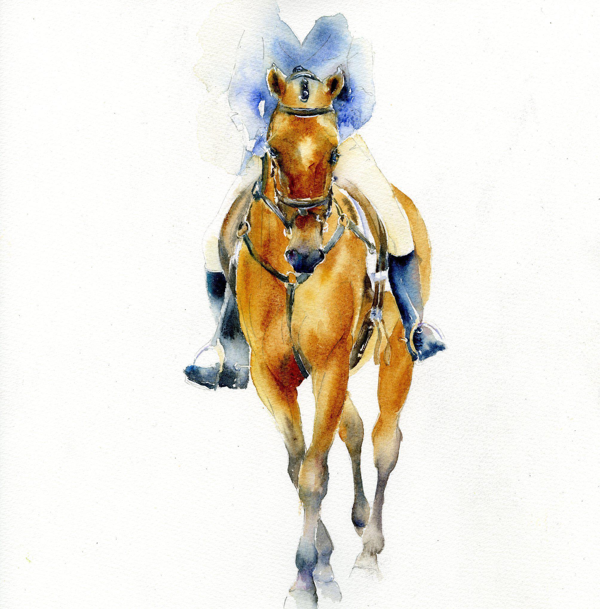 Horse - Eventing - Card-Sheila Gill Fine Art