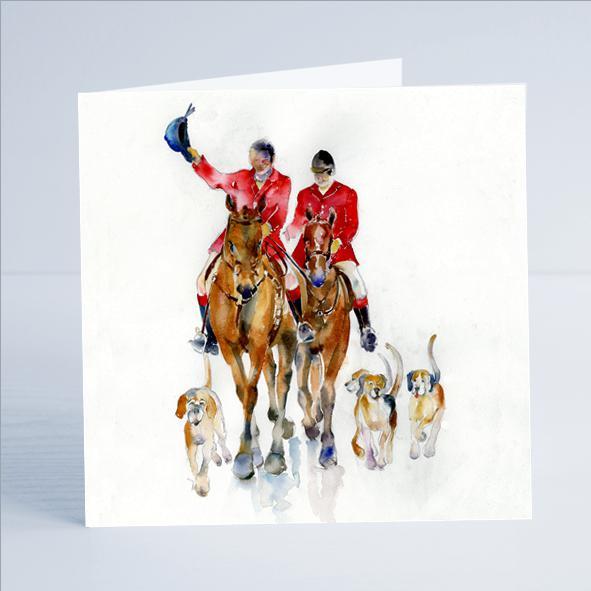 Horse - Morning Hunt - Card-Sheila Gill Fine Art