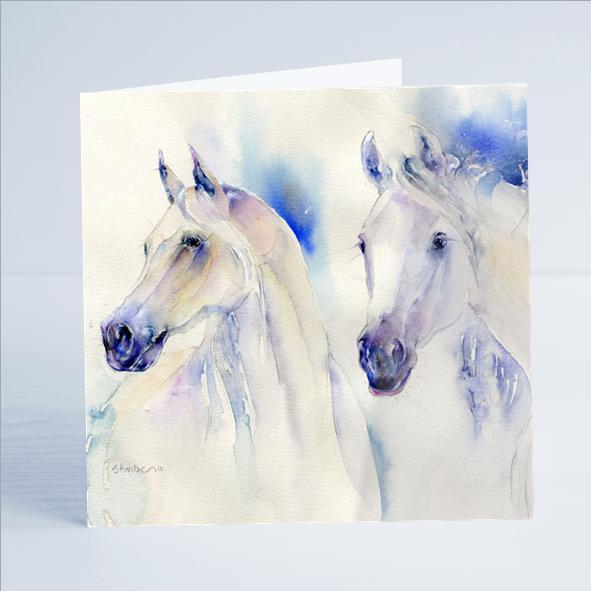 Horses - Card-Sheila Gill Fine Art
