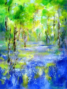 Landscape Spring Bluebells Print