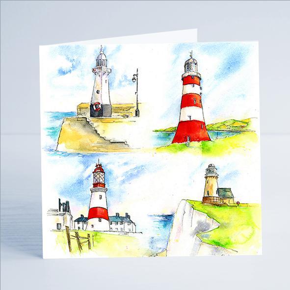 Lighthouses - Card-Sheila Gill Fine Art