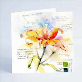 Lily Flower Card-Sheila Gill Fine Art