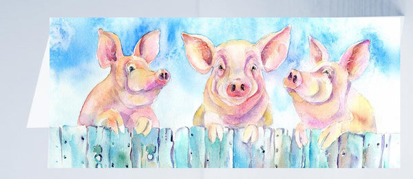 Pigs Card-Sheila Gill Fine Art